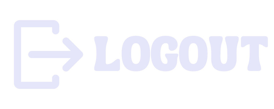 Lavender Logout Button Icon Isolated on Transparent Background PNG Sign Out Vector Symbol