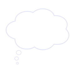 Fototapeta premium Lavender Empty Comic Speech Bubble Icon Isolated on Transparent Background PNG Vector Symbol