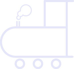 Lavender Train Engine Icon Isolated on Transparent Background PNG Railway Vector Symbol © House of Designs