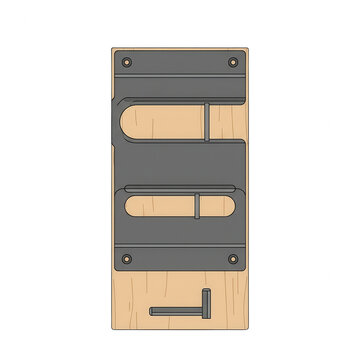 Un supporto da parete in legno e metallo per riporre in modo ordinato e organizzato gli accessori per la rasatura, inclusi rasoi e pennelli, ideale per un bagno moderno ed elegante.