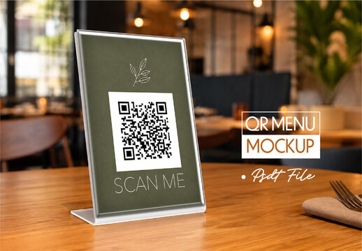 QR Menu Mockup