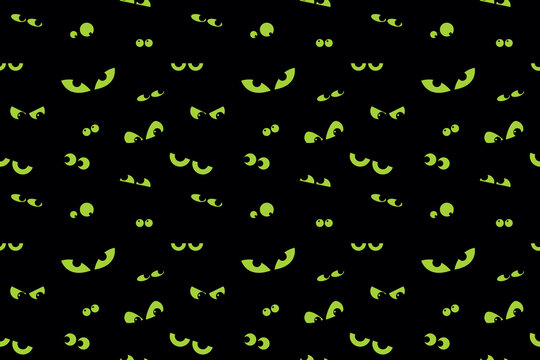 halloween eye glow the dark seamless pattern for wallpaper and textile