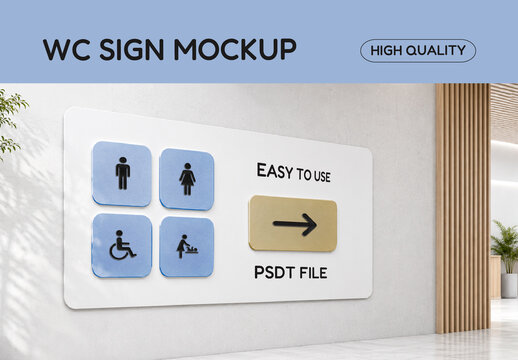 WC Sign Mockup