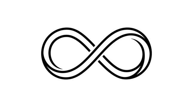 Infinity symbol loop endless cycle concept