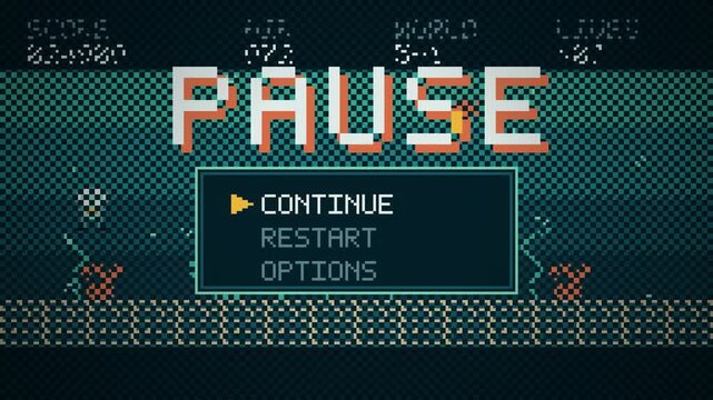 Pause sign in game concept 