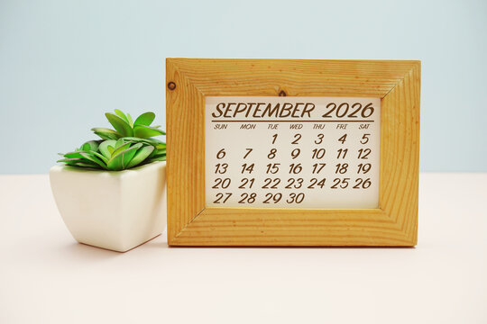 September 2026 annual monthly desk calendar for planning and management