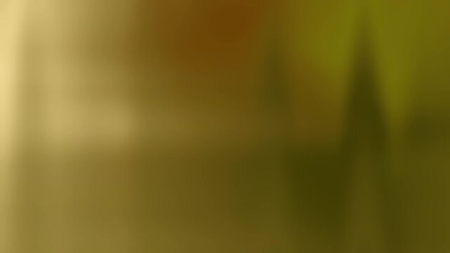 Abstract Golden Green Blurry Background with Light Reflections.