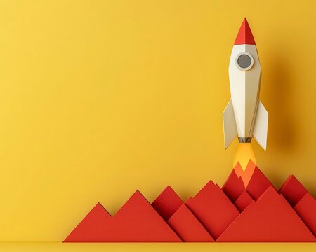 Origami rocket launching from spreadsheet, startup acceleration