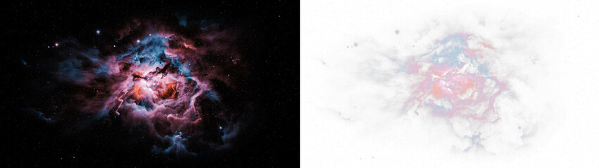 Fototapeta premium Nebula on transparent background