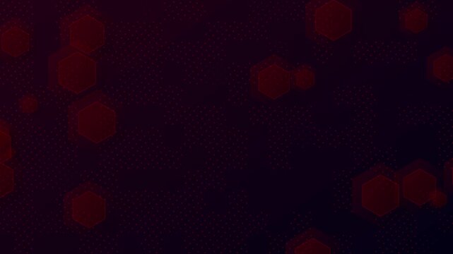 Digital hex particle visual with bright red dots, glowing polygon layers, and dark futuristic data field. Perfect for cloud technology videos, science explainers, cyber intros, and animated overlays.