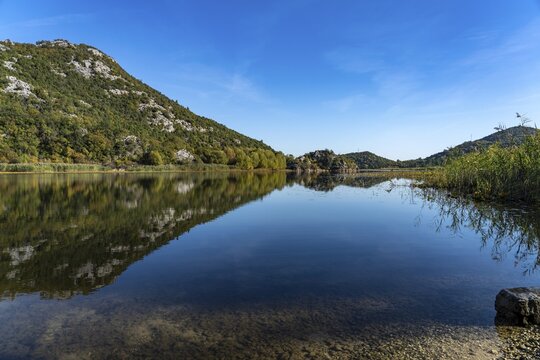 Landscape on the river Crnojevic near Rijeka Crnojevica, Montenegro