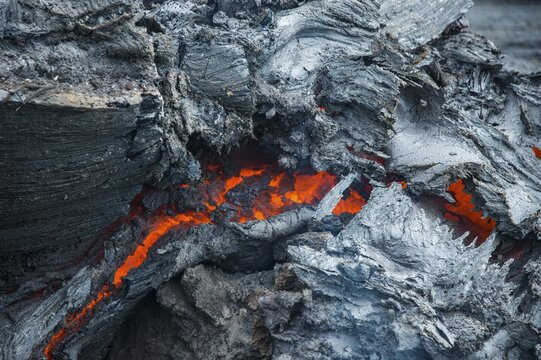 Active lava stream, Tolbachik volcano, Kamchatka, Russia
