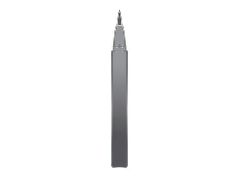 Un stylo feutre gris &eacute;l&eacute;gant et minimaliste avec une pointe fine, pr&eacute;sent&eacute; sur un fond blanc pur, id&eacute;al pour le design graphique, la papeterie de bureau ou les projets cr&eacute;atifs professionnels.