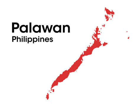 Palawan philippines map in vectors isolated on a light background. Detailed geographic illustration ideal for cartography, geography, education, GIS, regional planning