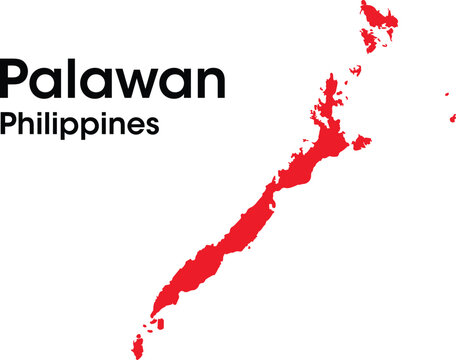 Palawan philippines map in vectors.eps isolated on a light background. Detailed geographic illustration ideal for cartography, geography, education, regional planning