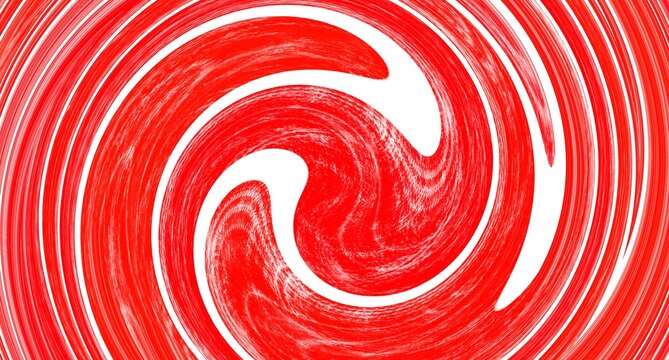 Abstract red and white liquid marble texture background with fluid swirl pattern