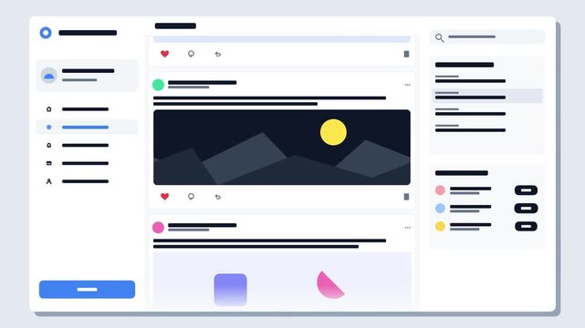 Online Course Education Dashboard UI Web Interface Design with Modern Minimalist Flat Vector