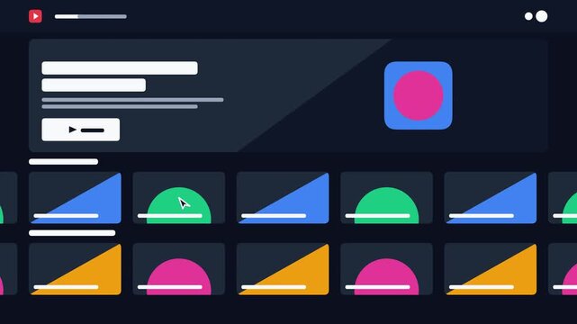 User Interface of a Modern Video On Demand Streaming Platform Web Application Dashboard Template