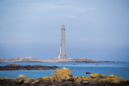 Gatteville Lighthouse, on the Pointe de Barfleur, from the rocks along the Route du Phare
