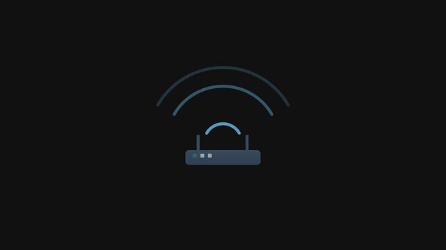 Network Router Icon Showing No Internet Connection Animated Graphics