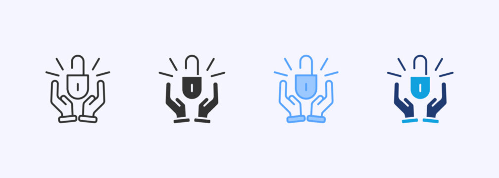 Freedom Icon Set Multiple Style Collection Vector Illustration