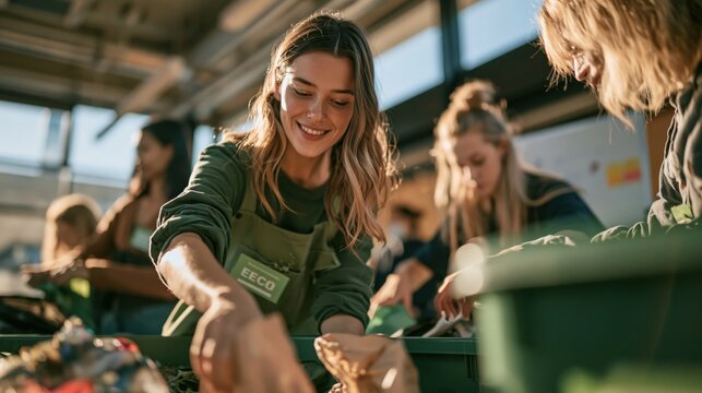 Students Learning to Separate Food for Recovery