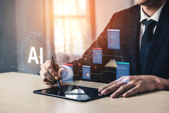 Futuristic software development concept featuring AI pair programmer, automated AI code generation, and real-time AI debugging. Ideal for DevOps and tech AI innovation. Corpus