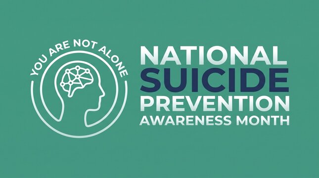 National suicide prevention awareness month poster design