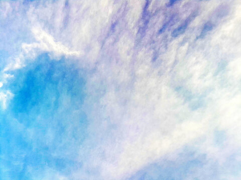 cloudy sky with soft blue
