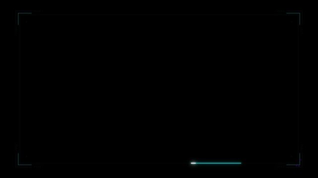 Digital hud loading bar overlay, futuristic ui interface for tech motion progress