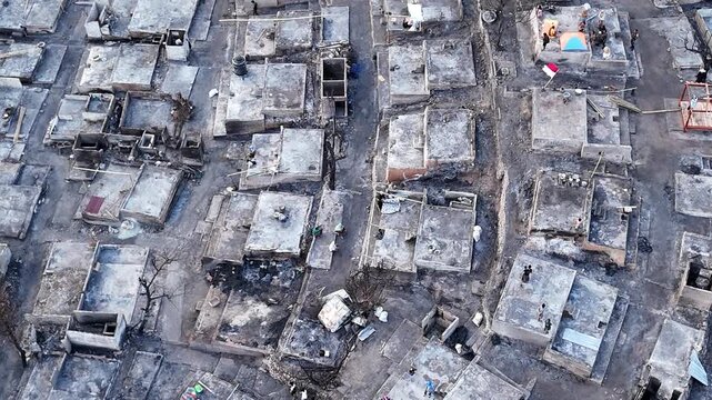 Tragic Fire Destroys Traditional Houses in Sade Village, Lombok: Suku Sasak Cultural Heritage Disaster and Post-Disaster Destruction Scene
