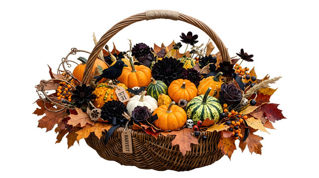 basket with sunflowers