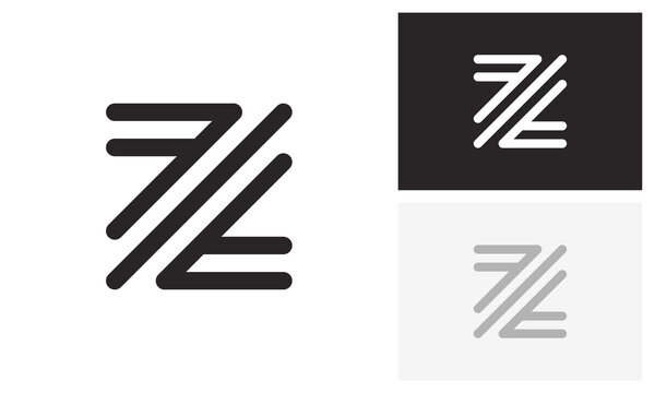 Abstract Letter Z Diagonal Lines Dynamic Monogram