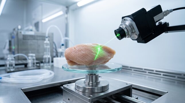 Advanced laser scanning of cultured meat in a laboratory setting.