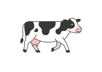 Fototapeta premium Minimalist Cow Single Flat Icon