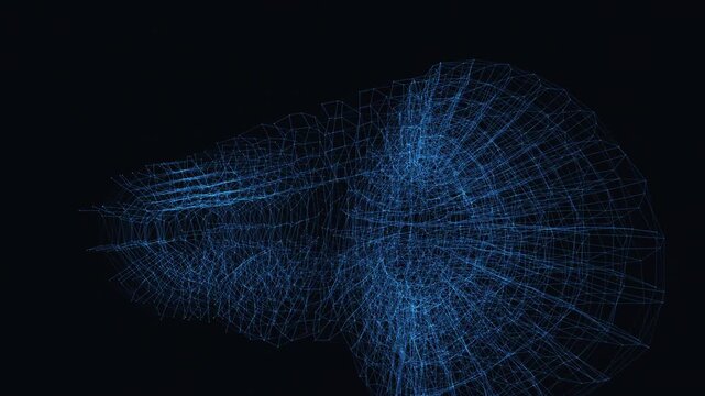 Morphing digital data mesh and neural network topology background