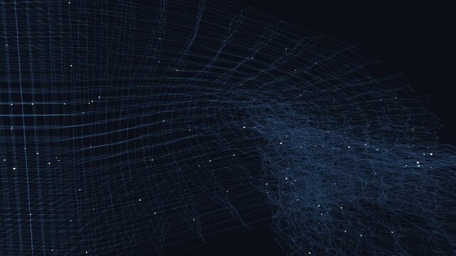 Data lattice to neural point cloud topology motion background