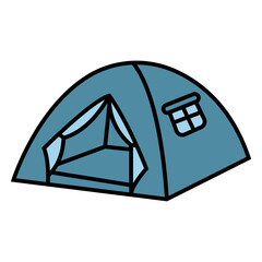 Vector green camping tent icon © Arthit