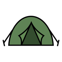 Vector green camping tent icon © Arthit