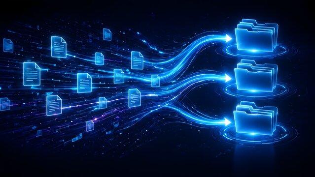 Data Categorization and Automated Document Processing Flowing Streamlined Information into Organized Folders