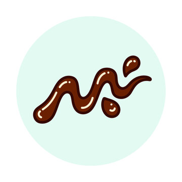 Chocolate syrup swirl illustration in vector design