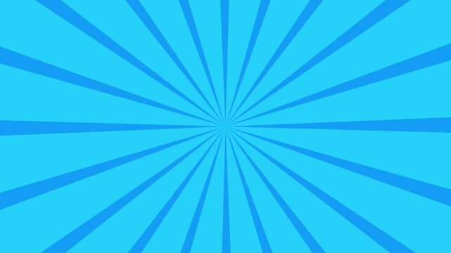 Rotating sunburst rays, Spinning blue sunburst video, thin pattern.