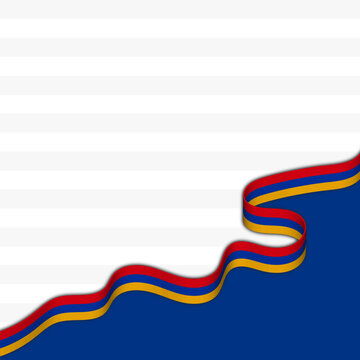 Armenia Flag Waving Background