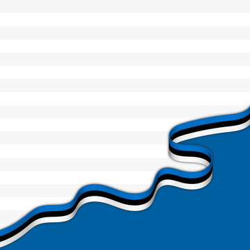 Estonia Flag Waving Background