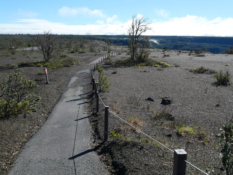 Trail Along Kīlauea Caldera in Hawaiʻi Volcanoes National Park, Hawaii