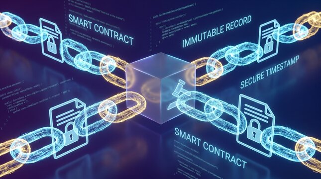 Blockchain Smart Contracts with Secure Immutable Records and Digital Data
