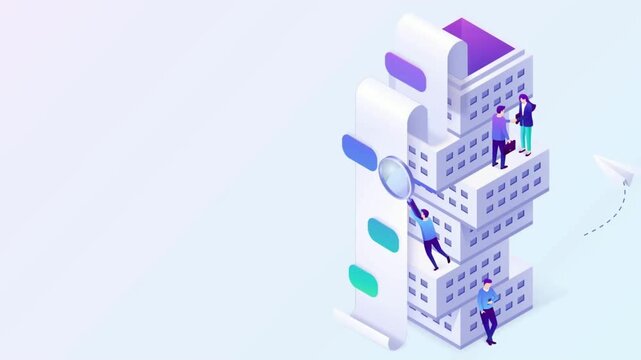 Skyscrapers motion graphics animation