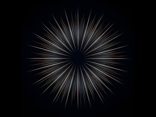 Fototapeta premium Mesmerizing Radial Light Explosion Against Deep Space Void with Ethereal Glowing Streaks and Cosmic Energy Burst