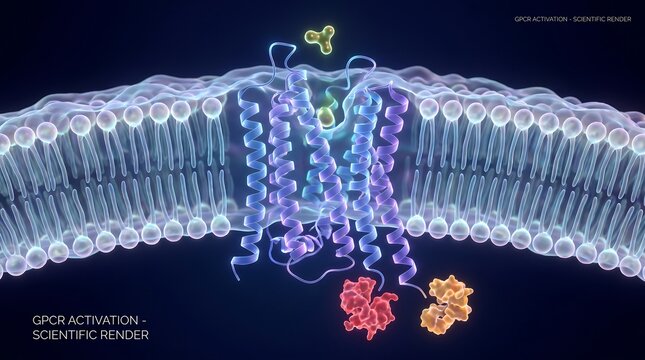 Gpcr Receptor Activation by Ligand Binding in Cell Membrane