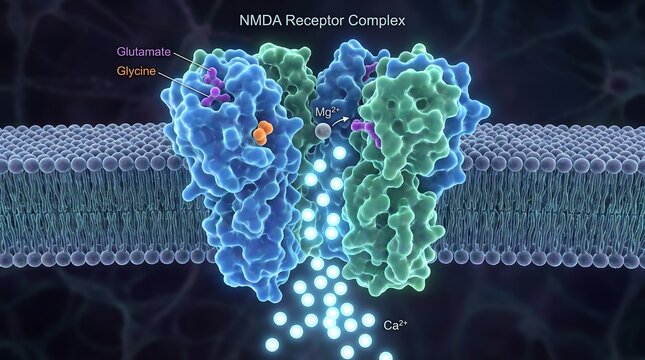 Nmda Receptor Complex Ion Flux Through Cell Membrane